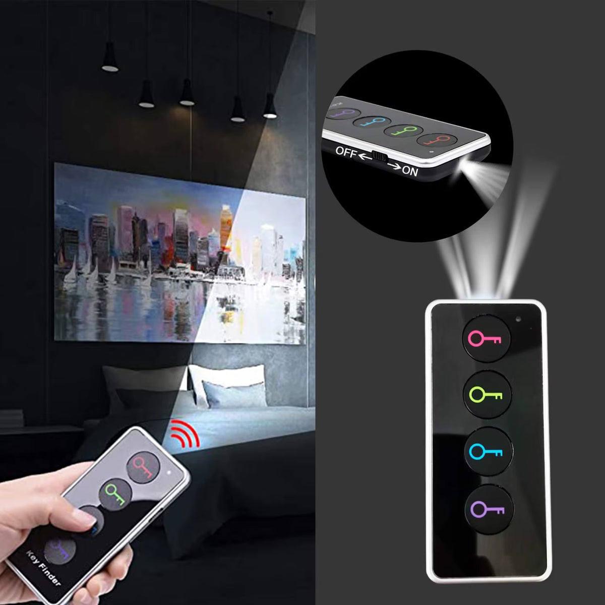 Must at Home anti Loss Smart Mini Tracker Remote Control Wireless Key Finder